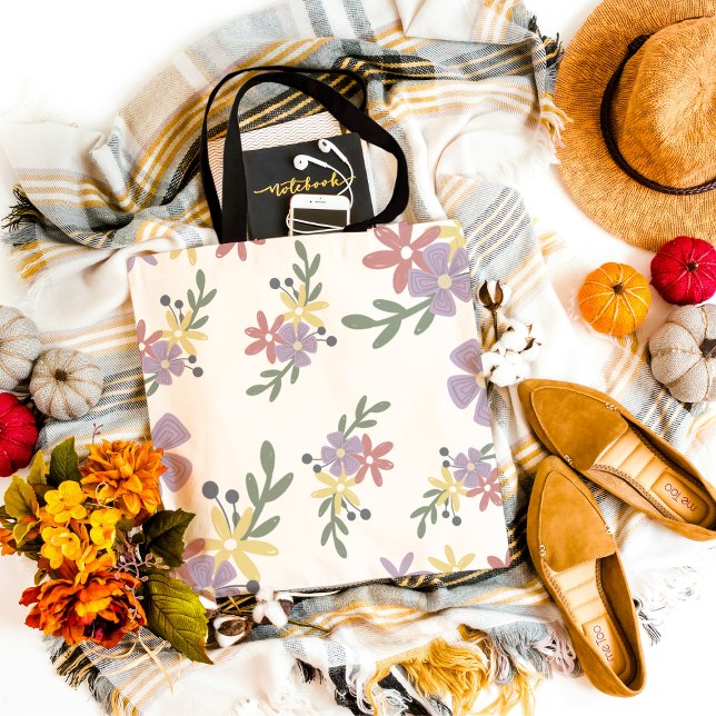 Sött blommigt tote-handtag  tygkasse (Skapare uppladdad)