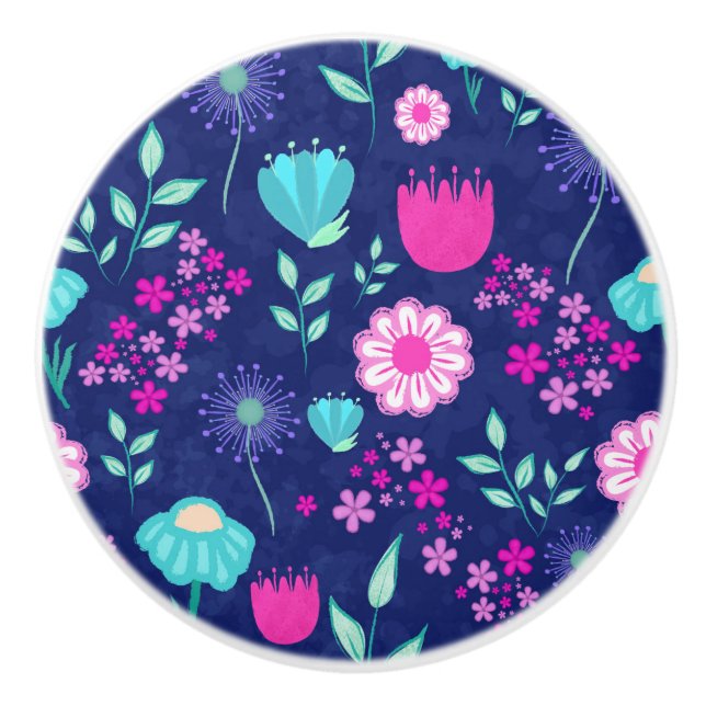 Sött blommönster bakgrund knopp (Framsidan)