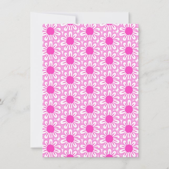Sött blommönster bakgrund kort (Framsida)