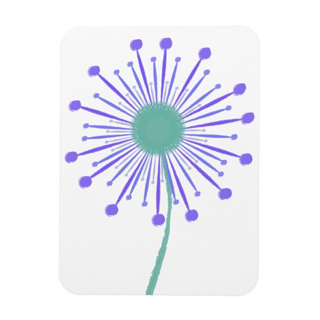 Sött blommönster bakgrund magnet (Vertikal)