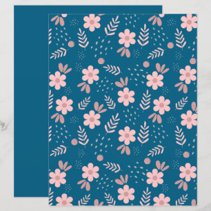 Sött blommönster Scrapbookpapper