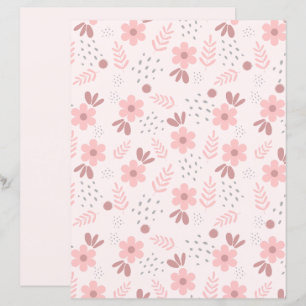 Sött blommönster Scrapbookpapper