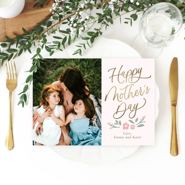 Sött blommor Mors dag fotokort Kort (Skapare uppladdad)