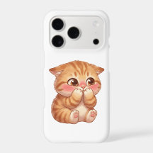 Sött blygt orange kattunge rodnar Canvas Väggkonst