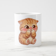 Sött blygt orange kattunge rodnar Canvas Väggkonst