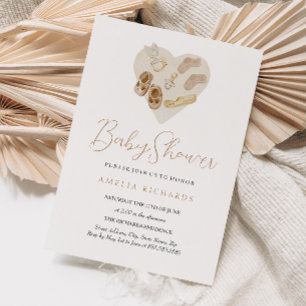 Sött Boho Heart Blush Rosa Bebis Shower Inbjudningar