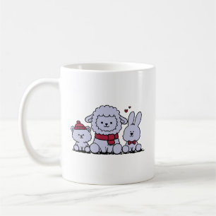 Sött bondgårdsdjur kaffemugg