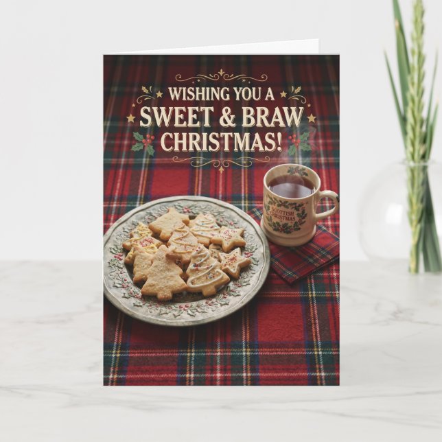 Sött Braw Shortbread Julkort Kort (Framsida)