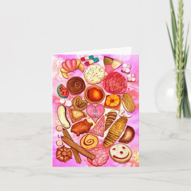 Sött bröd Mexikanskt Pan Dulce Helgkort (Framsida)