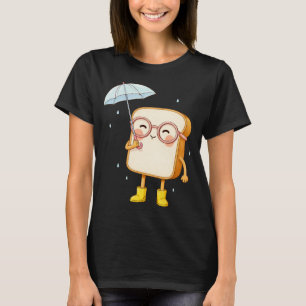Sött brödmotiv med paraply – mysig t-shirt