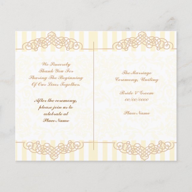 sött bröllopsprogram (Framsida)