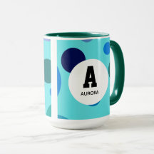 Sött bubbeldesign med anpassningsbart namn initial