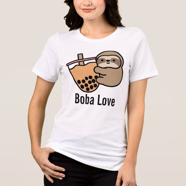 Sött Bubble Tea & Sengångare T Shirt (Framsida)