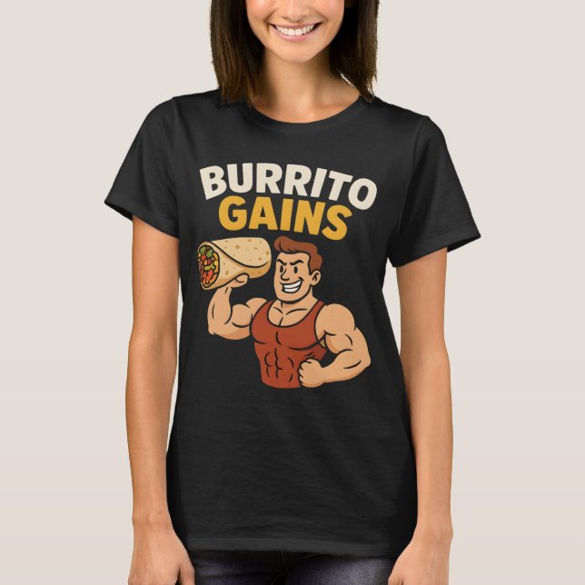 Sött Burrito-Frame Rolig Tröja för Kvinnor som Trä (Framsida)