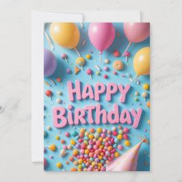 Sött Candy Birthday Card