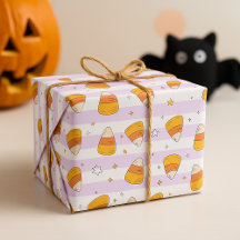 Sött Candy Corn & Stars Halloween-mönster