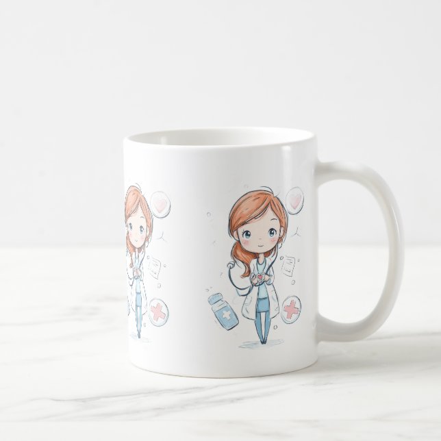 Sött Chibi-Lakarens Muggdesign Kaffemugg (Höger)