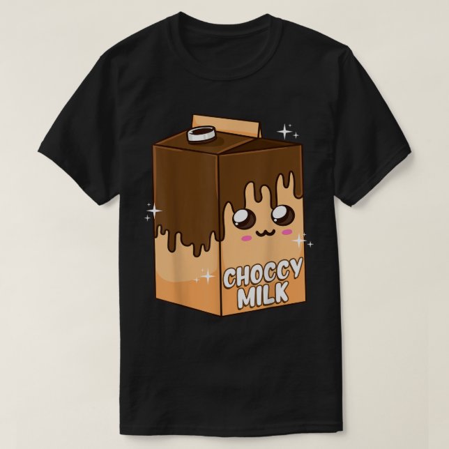 Sött Choccy Mjölk Kawaii Meme T Shirt (Design framsida)