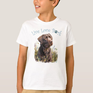 Sött Choklad Labradorgam Blomma T Shirt