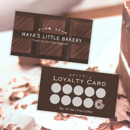 Sött chokladstångsmönster Bakar lojalitet Visitkort