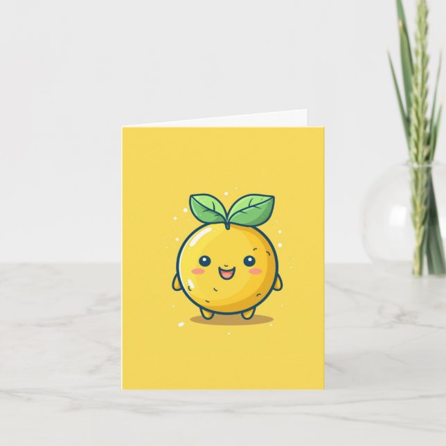 Sött citrontema kort (Framsida)