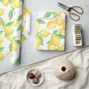 Sött Citrus Citrontryck Presentpapper