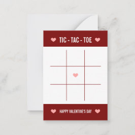 Sött Coolt Roligt Tic Tac Toe Alla Hjärtans Dag  Anteckningskort