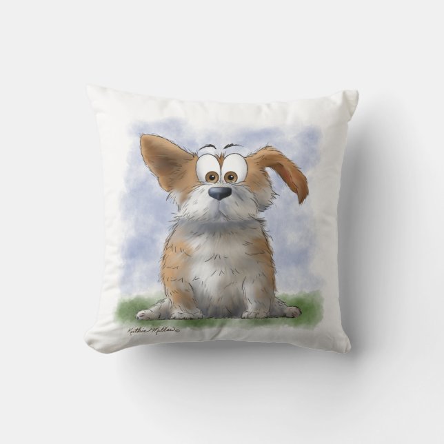 Sött Corgi-animerat Kudde (Framsida)
