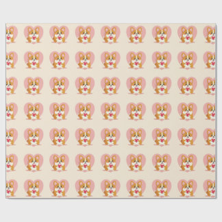 sött corgi-papper presentpapper
