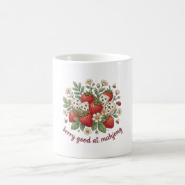 Sött Cottagecore Jordgubbs Mahjong Brickor Kaffe Kaffemugg