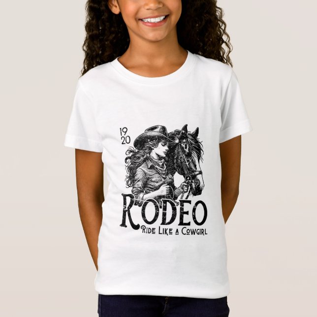 sött cowgirl-design  t shirt (Framsida)
