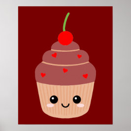 Sött Cupcake-utskrift, Söt Rumsdekor, Söt Poster