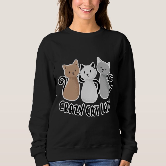 Sött damkatter som säger design t shirt (Framsida)