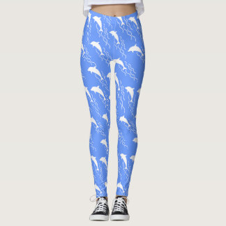 Sött delfinmönsterdesign leggings