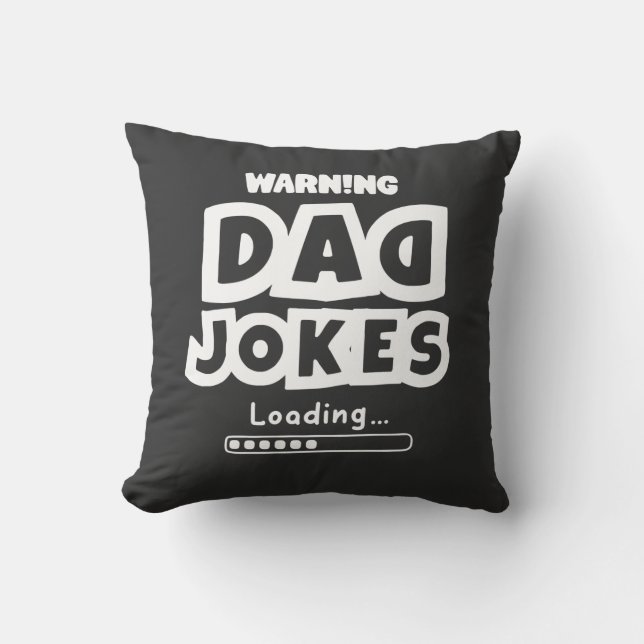 Sött Design Pappajokes Laddar för Fars dag Kudde (Framsida)