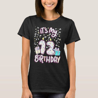 Sött Det Är Min 12-års Födelsedagstårta Munk 12 År T Shirt