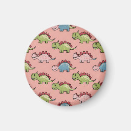 Sött dinosaurie sömlöst mönster magnet