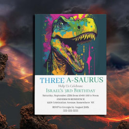 Sött Dinosaurie T-Rex-tema Jurassic World Inbjudningar