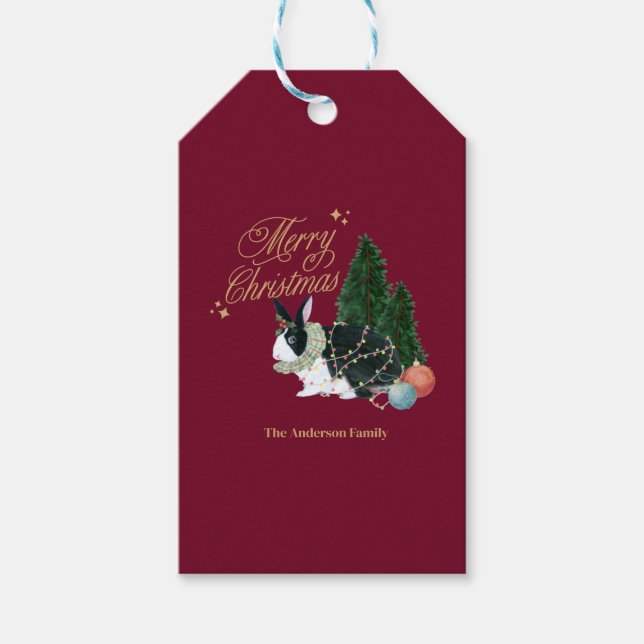 sött djur jultomte presentetikett (Framsidan)