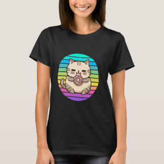 Sött djur katt kattunge med sol, pojkar, flickor,  t shirt