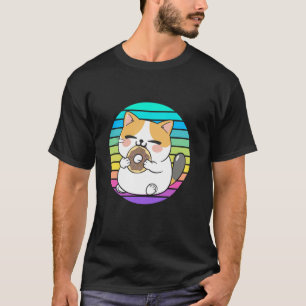 Sött djur katt lilla katt med sol, pojkar, flickor t shirt