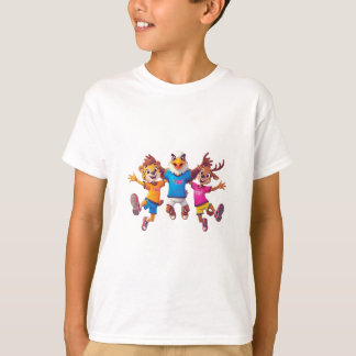 Sött Djur Sportlag Maskot Serieteckning Design T Shirt