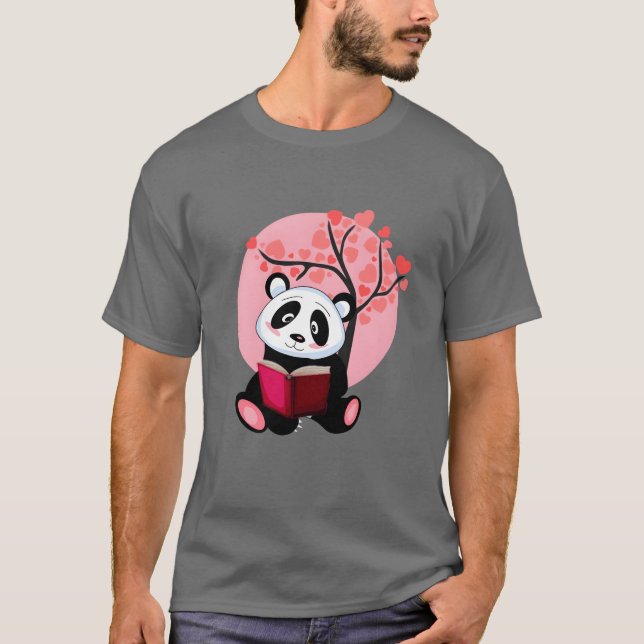 Sött Djur Vänlig Panda vän T Shirt (Framsida)