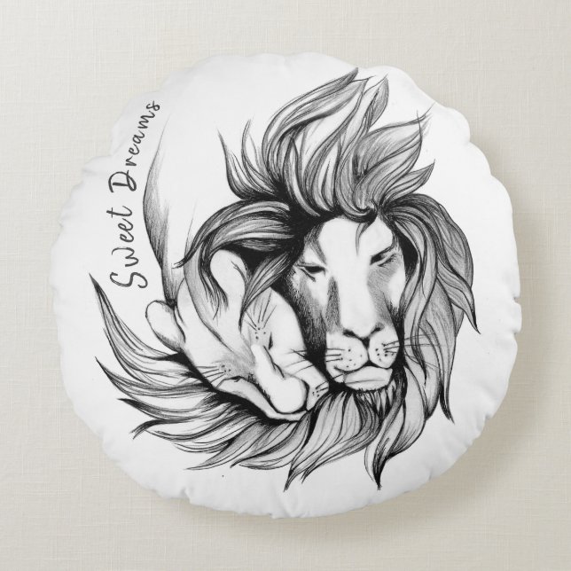 Sött drömkastkudde rund kudde (Framsidan)