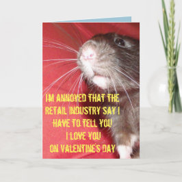 Sött Dumbo råtta Valentine-kort Helgkort