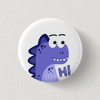 Sött dumt litet dinosaurie knapp
