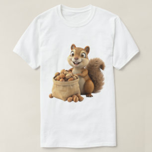 Sött Ekorre Djurdesign T Shirt