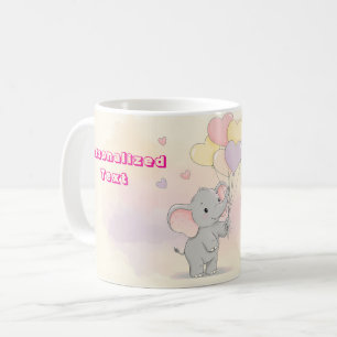 Sött Elefantpersonligt Present till Mamma Kaffemugg