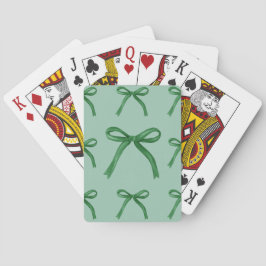 Sött elegant grönt bandmönster casinokort