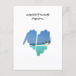 Sött enfärgat mainstream graffitihjärta vykort